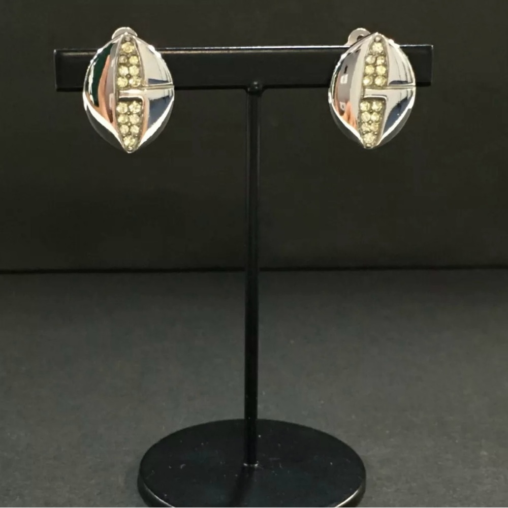 Givenchy Vintage Rhinestone Clip-on Earrings